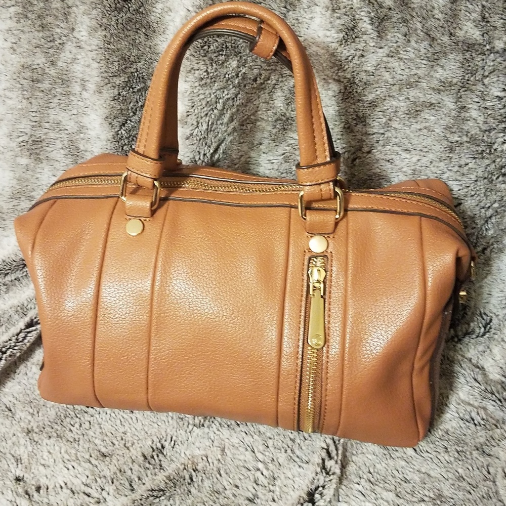 Medium brown faux leather purse